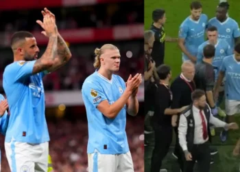 Sao Man City "var nhau" với Nicolas Jover sau trận thua Arsenal