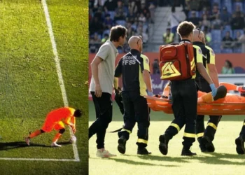 Thủ môn bị CĐV tấn công bằng pháo sáng trong trận đấu giữa Montpellier và Clermont Foot